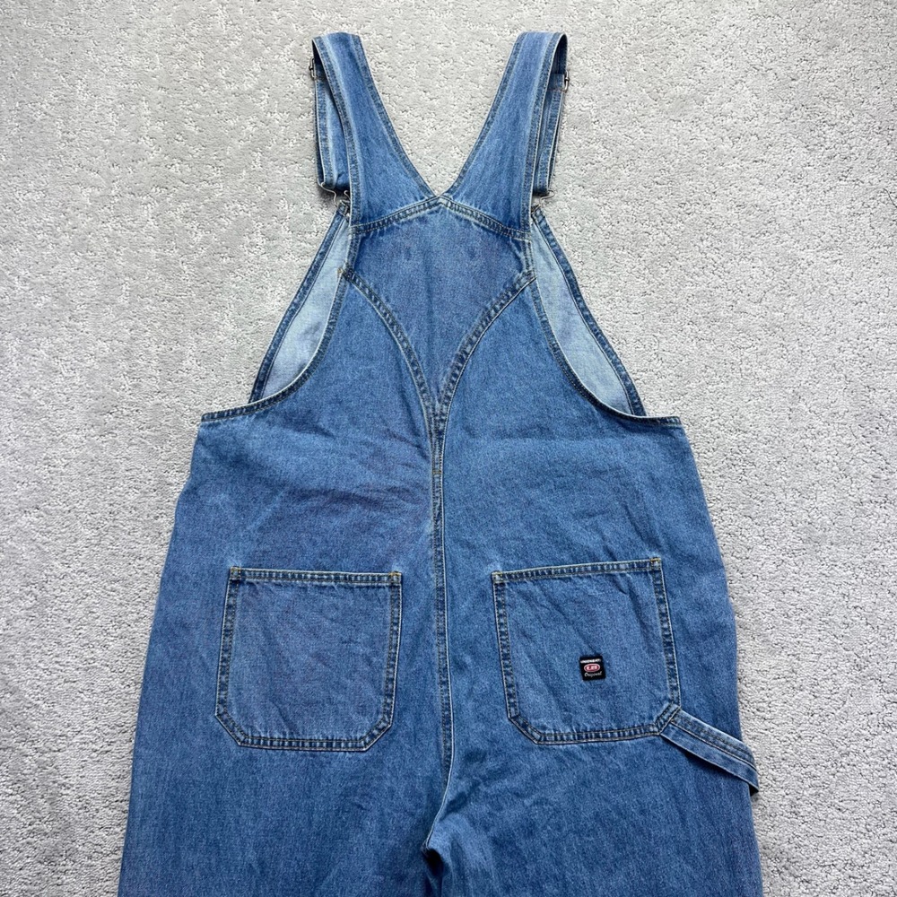 Unionbay Overalls Size Large Blue Denim Bib Jumper Pockets Utility Workwear - Picture 10 of 16